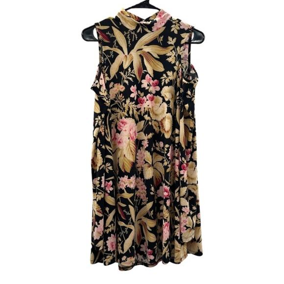 Show Me Your‎ Mumu Brady Botanical Cold Shoulder Tunic Mini Dress Size M - Picture 2 of 10